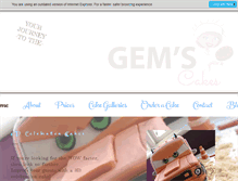 Tablet Screenshot of gemscakes.com